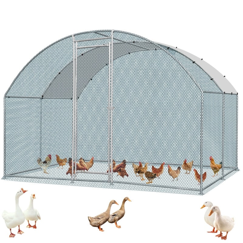 Outdoor Metal Large Poultry Coop for Chicken Rabbits Small animals
