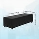 preview thumbnail 50 of 55, Stretch Foot Stool Cover Rectangular Square Foot Stool Slipcover Black - 39.76"-50"