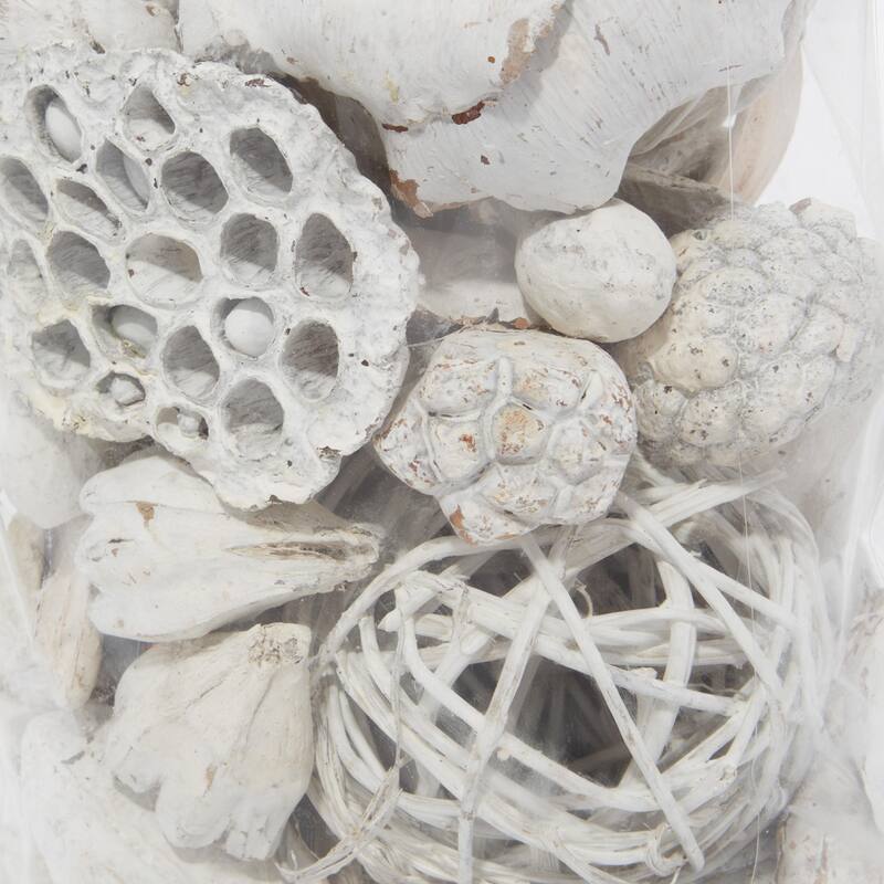 Brown Wood Handmade Orbs & Vase Filler with Varying Designs (Set of 2)