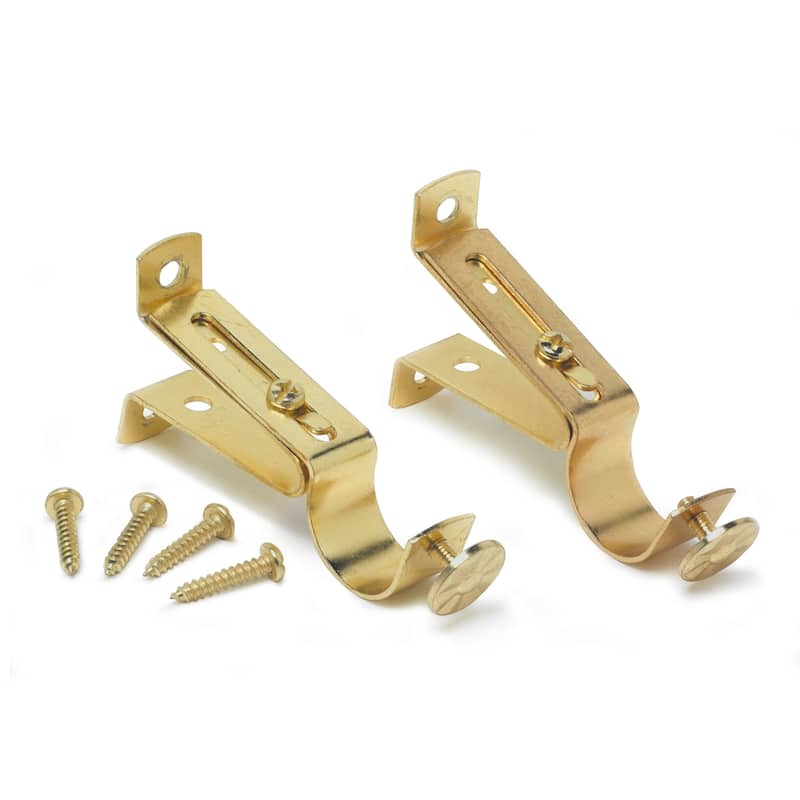 ACHIM Fantasia 3/4" Cafe Rod Bracket 3/4" Projection - 1 Pair