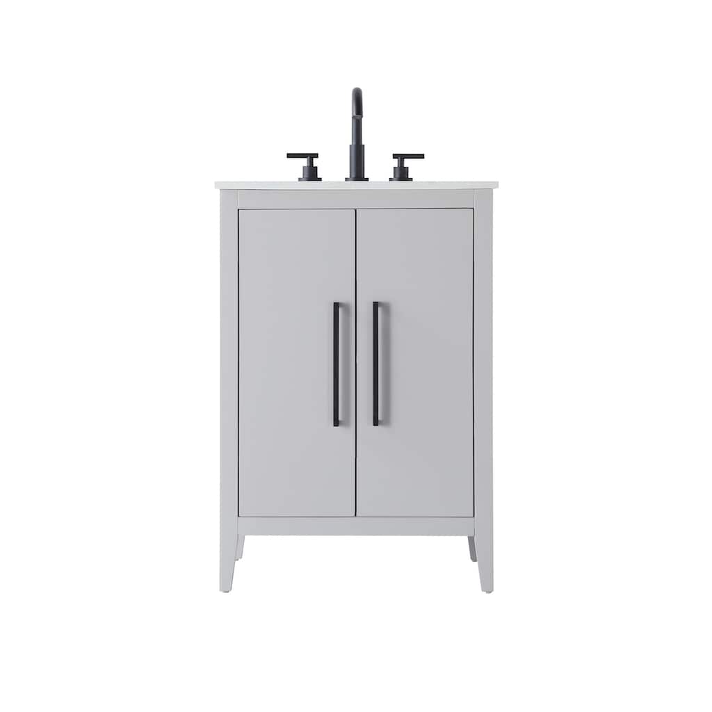 Elegant Lighting VF29324 Millie 24" Free Standing Single Basin Vanity