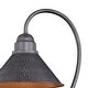 preview thumbnail 4 of 4, Outland Black Farmhouse Outdoor Dome Barn Post Light - 10-in W x 20-in H x 12.25-in D