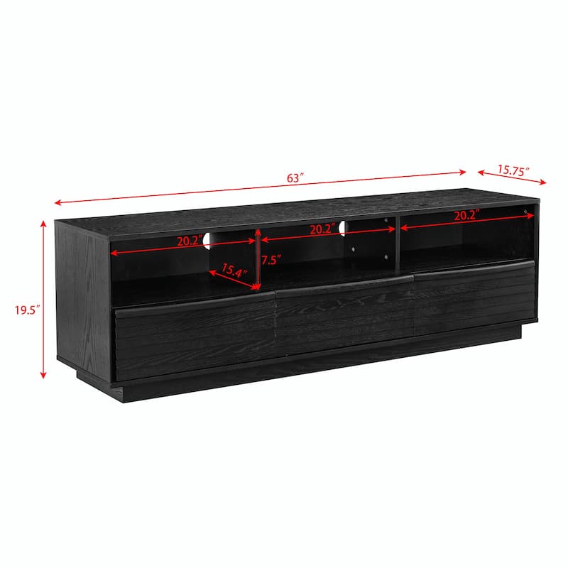 63" Mid-Century Modern TV Stand for TVs up to 75"