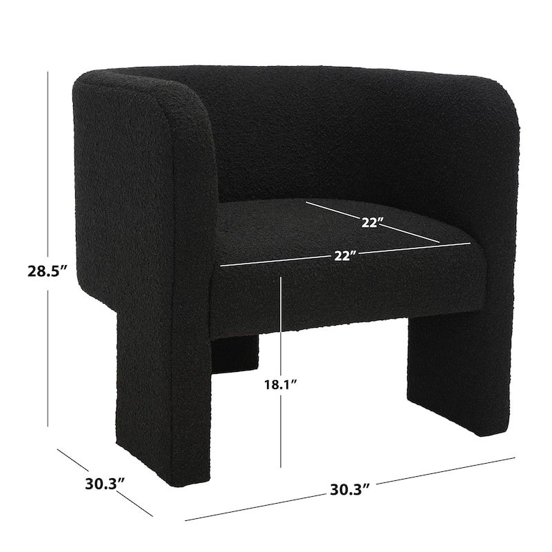 SAFAVIEH Couture Sammie 3-Leg Boucle Accent Chair - 30 in. W x 30 in. D x 29 in. H
