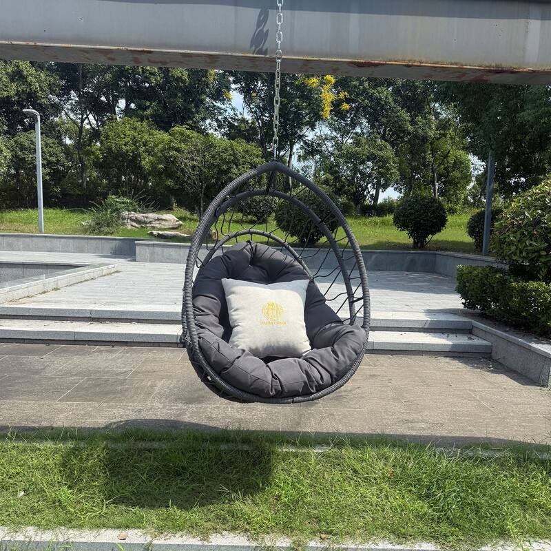 Outdoor Garden Rattan Egg Swing Chair, Hanging Chair PE hanging Chair