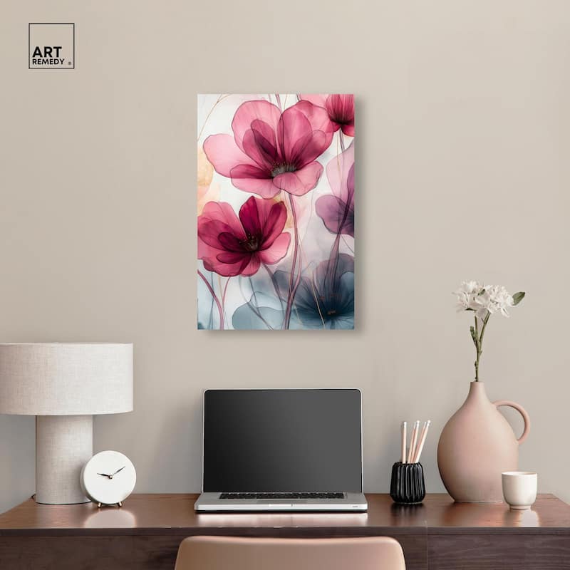 Filigree Flora II Canvas by Art Remedy, Gallery Wrapped