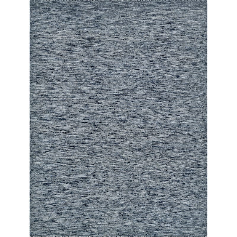 EXQUISITE RUGS Chelsea Flatweave New Zealand Wool Black/Ivory Area Rug.