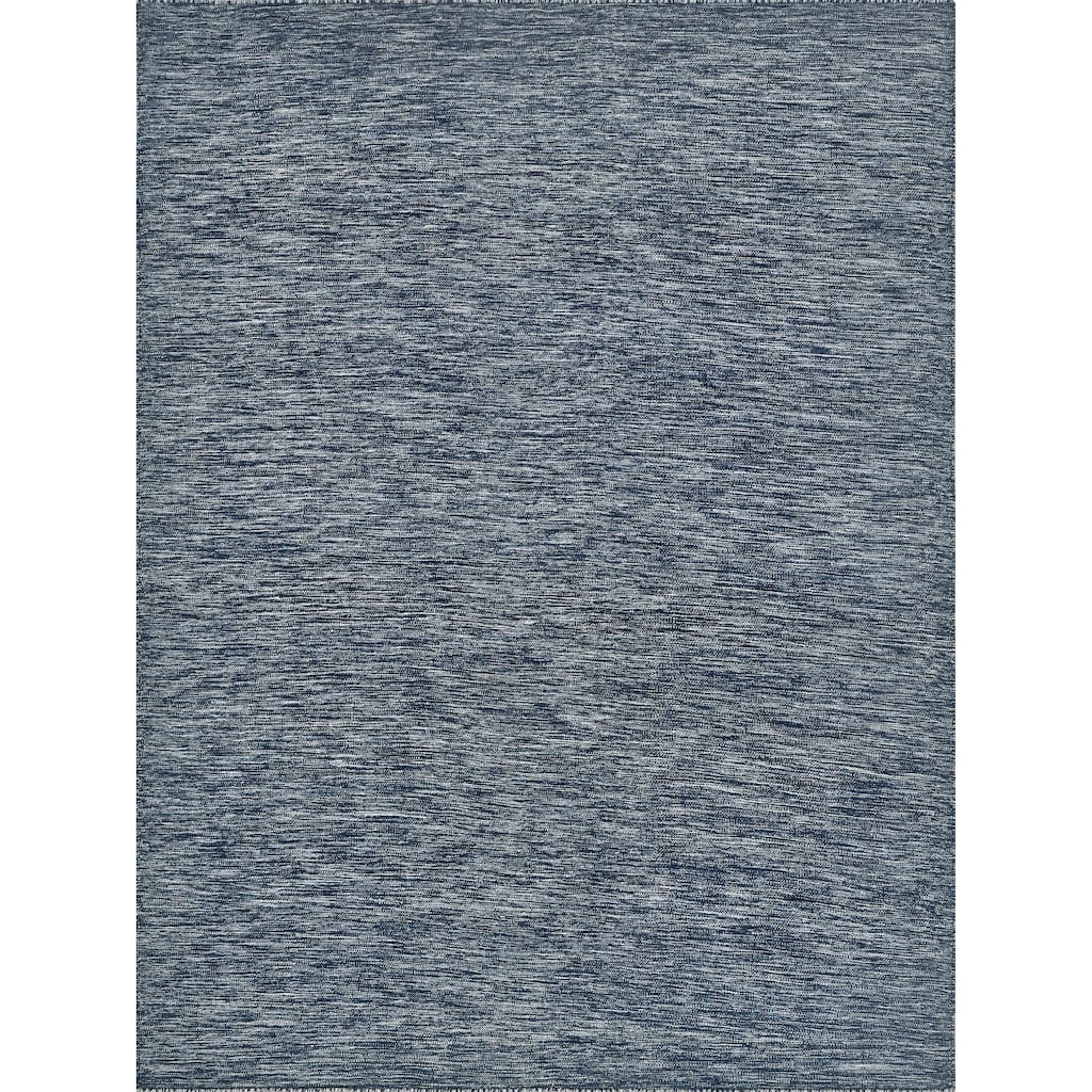 EXQUISITE RUGS Chelsea Flatweave New Zealand Wool Black/Ivory Area Rug.
