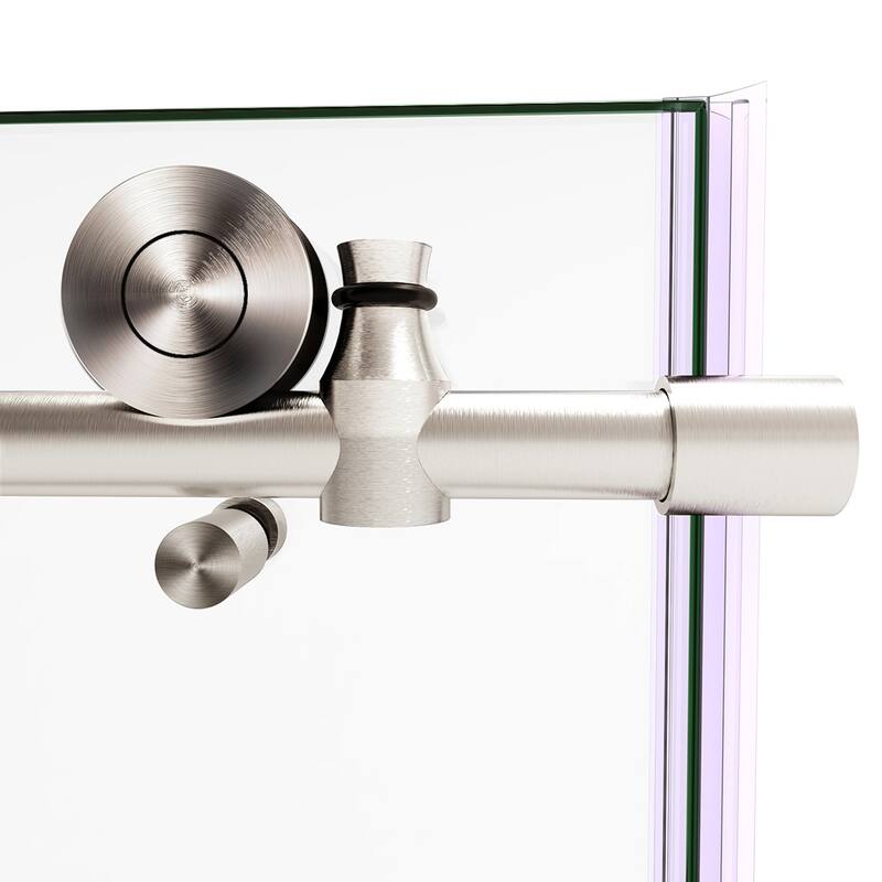 ELEGANT 60'' x 62'' Frameless Sliding Tub Door Stainless Steel