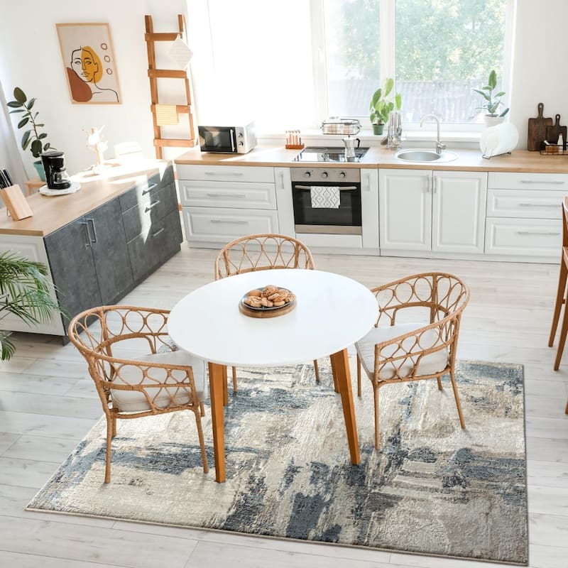 Luxe Weavers Soft Distressed Abstract Area Rug