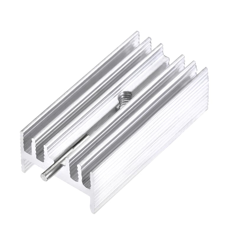 30x15x10mm TO-220 Aluminum Heatsink for MOSFET Transistor Diode with a Pin 10pcs - Silver Tone