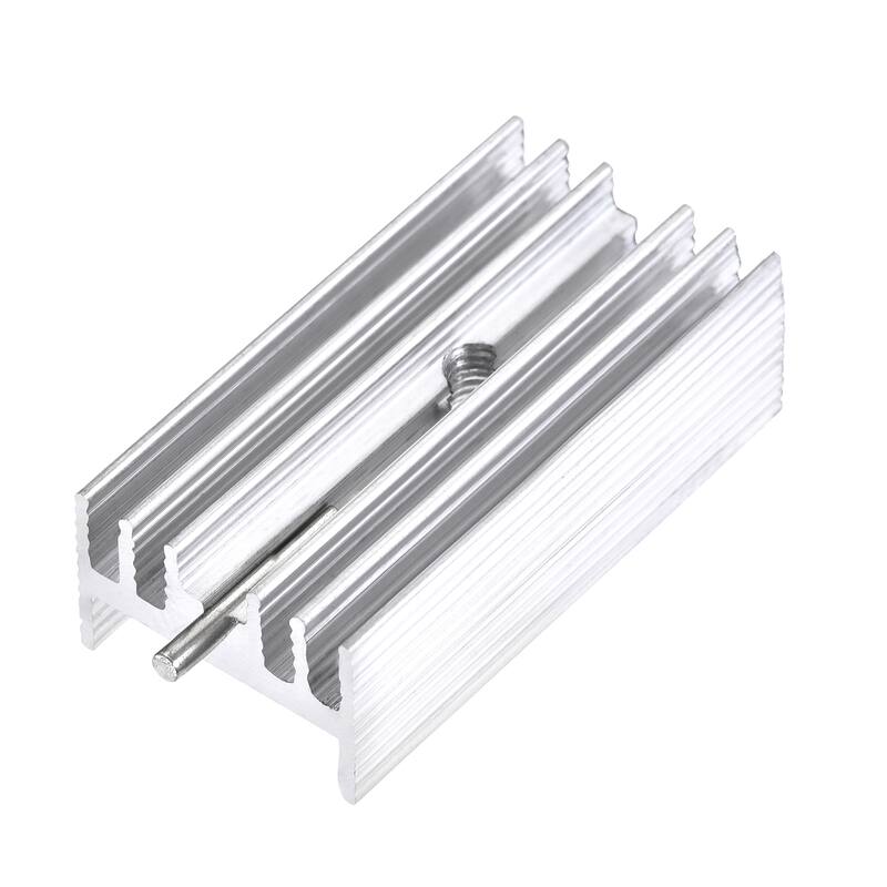 30x15x10mm TO-220 Aluminum Heatsink for MOSFET Transistor Diode with a Pin 20pcs - Silver Tone