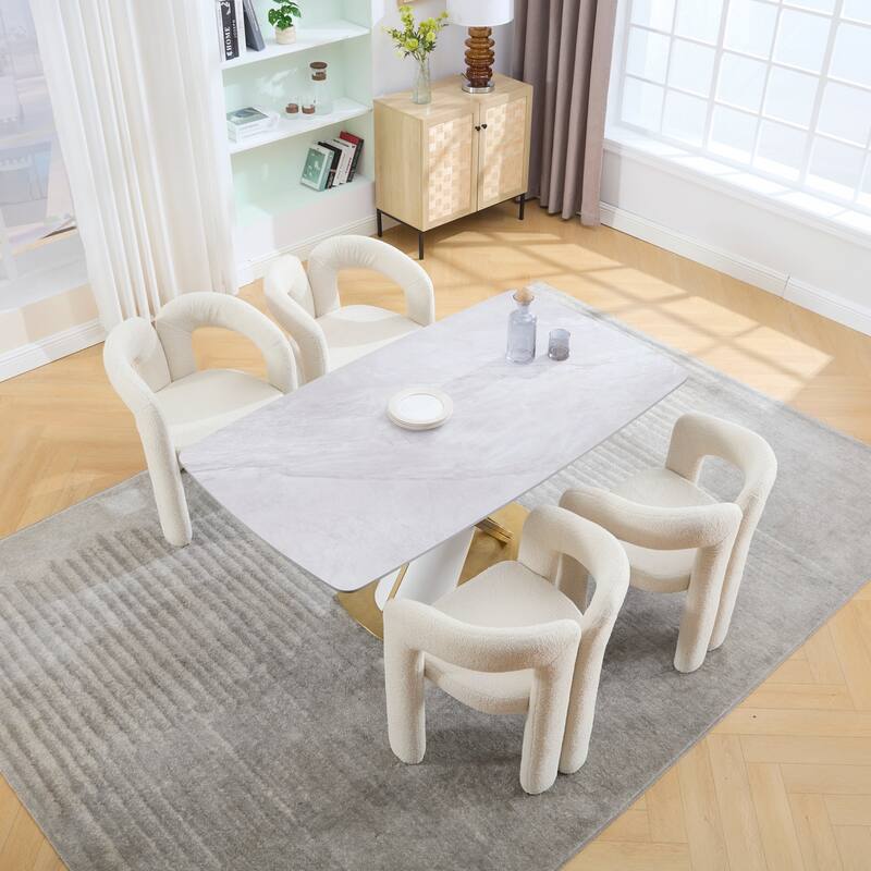 Velvet Fabric Upholstered Accent Chair Set of 2