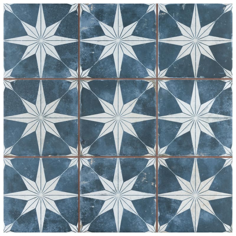 Merola Tile Harmonia Kings Star Sky 13" x 13" Ceramic Floor and Wall Tile