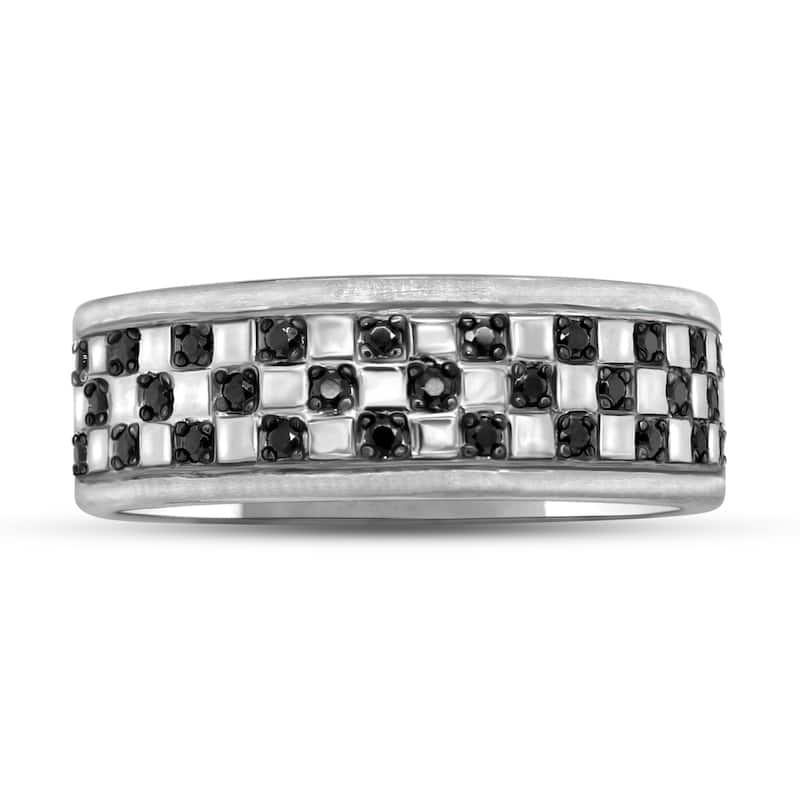 1/4 Cttw Natural Diamond 14KT White Gold Gents Ring