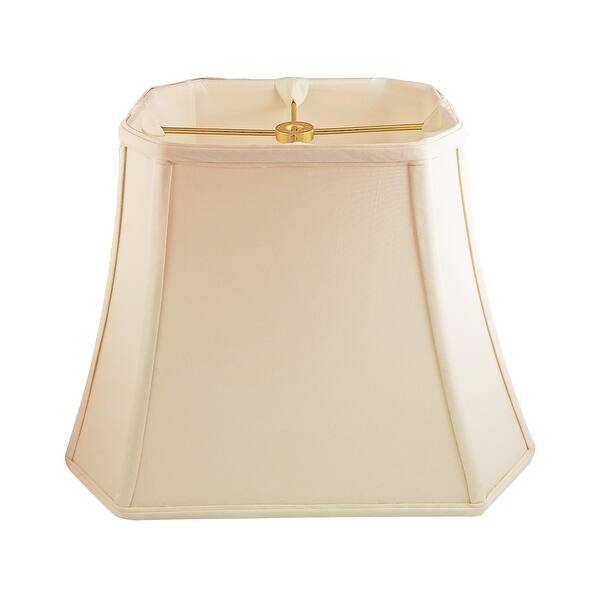 slide 2 of 9, Royal Designs Rectangle Cut Corner Lamp Shade, Eggshell, (7x9)x(10.25x16)x12.25 Single