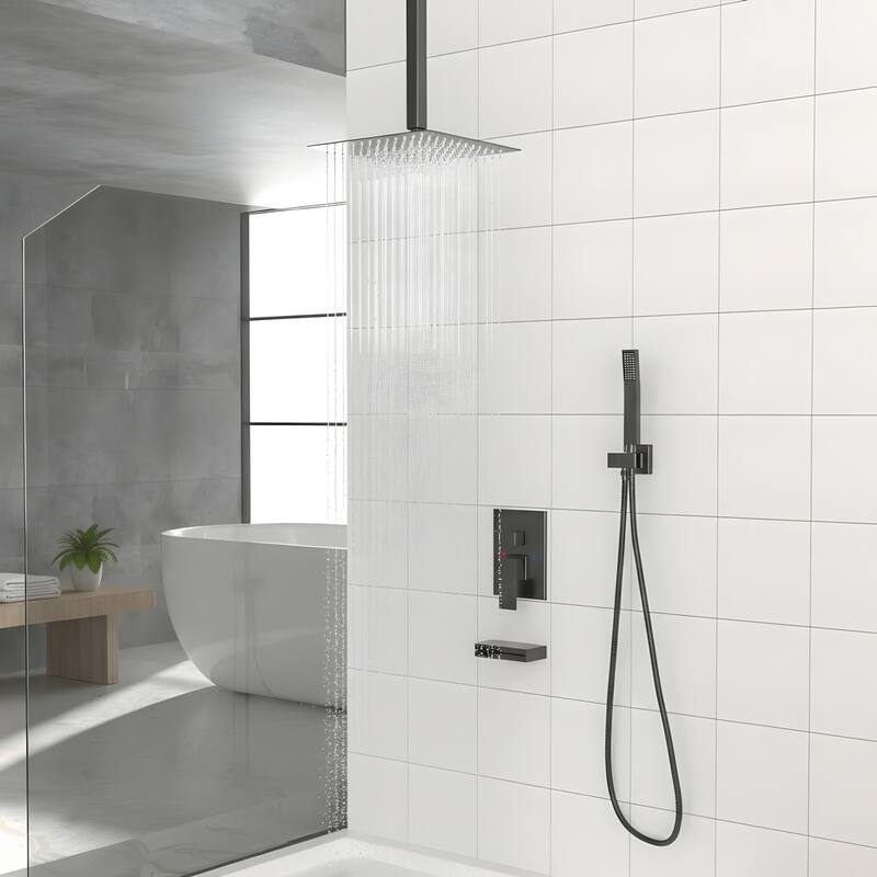 Minimalist Wall Mounted Square Shower System
