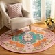 preview thumbnail 83 of 118, SAFAVIEH Handmade Bellagio Fronnie Oriental Medallion Wool Rug 5' Round - Blue/Pink - Round