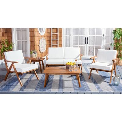 SAFAVIEH Outdoor Adalgisa 5-Piece Outdoor Set - 31W x 31D x 49H