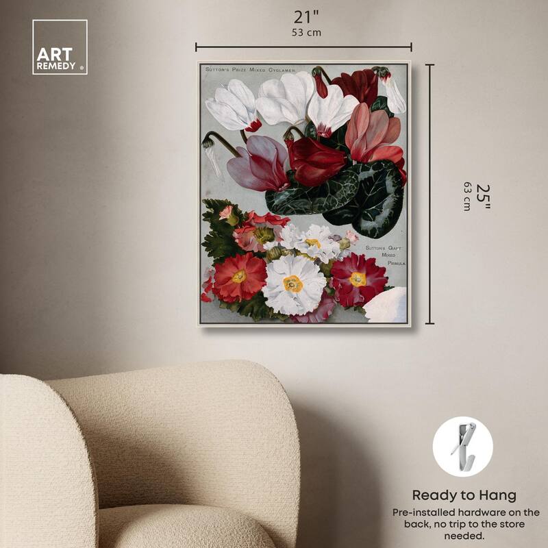 Cyclamens Canvas by Art Remedy