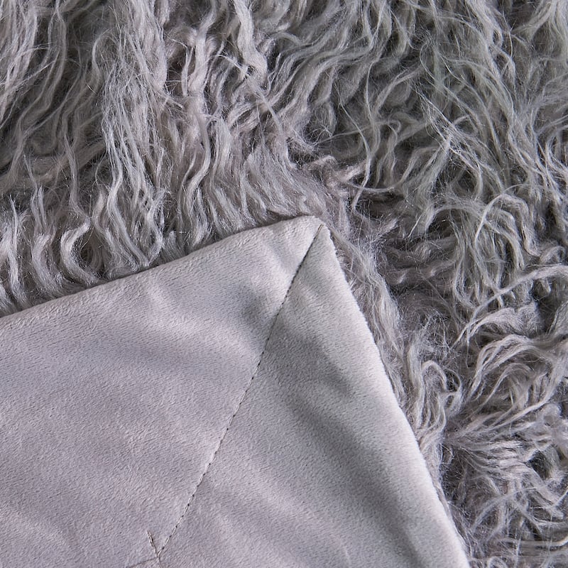 Karenne Shaggy Fauxfur Throw Blanket