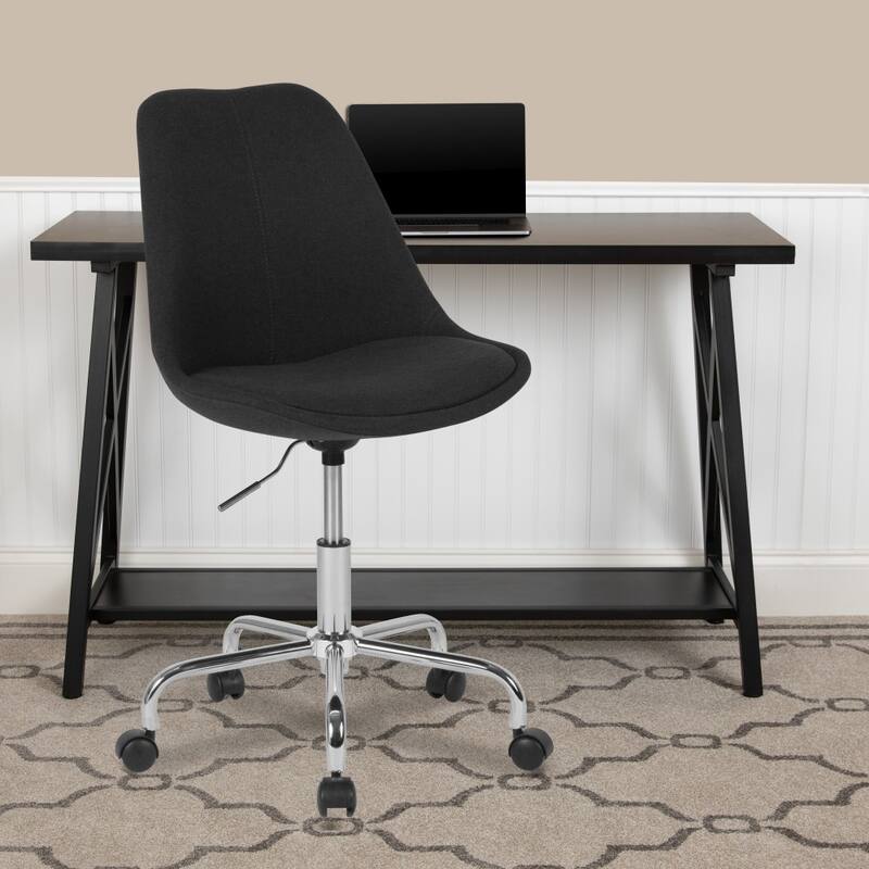Mid-Back Fabric Task Office Chair with Pneumatic Lift