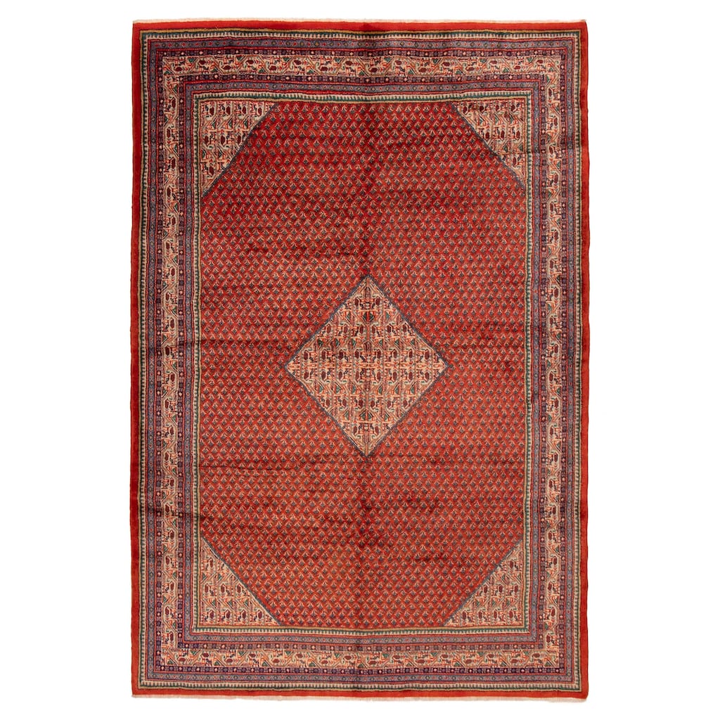 ECARPETGALLERY Hand-knotted Andelz Red Wool Rug - 7'0 x 10'2