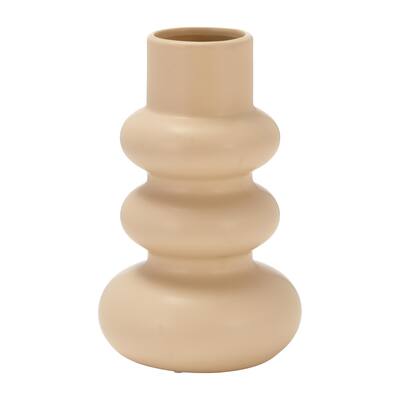 Sagebrook Home Dol, 10"H Stacked Spheres, Irish Cream, Cylinder, Dolomite, Contemporary, 9"H, Solid Color