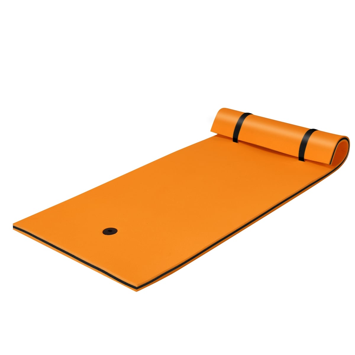 3-Layer Floating Water Pad 12' x 6' Floating Oasis Foam Mat - Orange