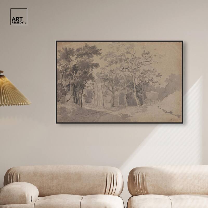 Grove with Road and Haycart Canvas by Art Remedy