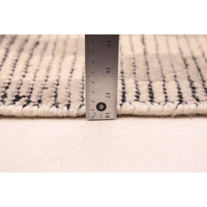 ECARPETGALLERY Hand-knotted Tangier Ivory Wool Rug - 8'0 x 9'10