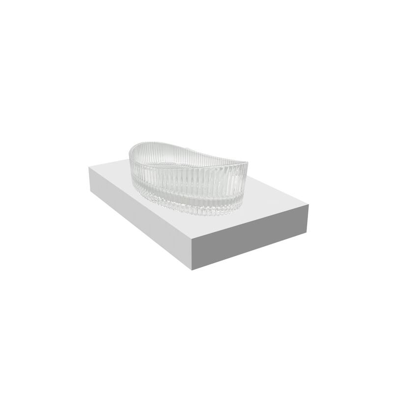 Decorative 20" Oval Crystal Vessel Sinks With White Base