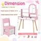 preview thumbnail 14 of 20, Costway Kids Vanity Set with 3-Color Lighting Modes, Adjustable - See Details