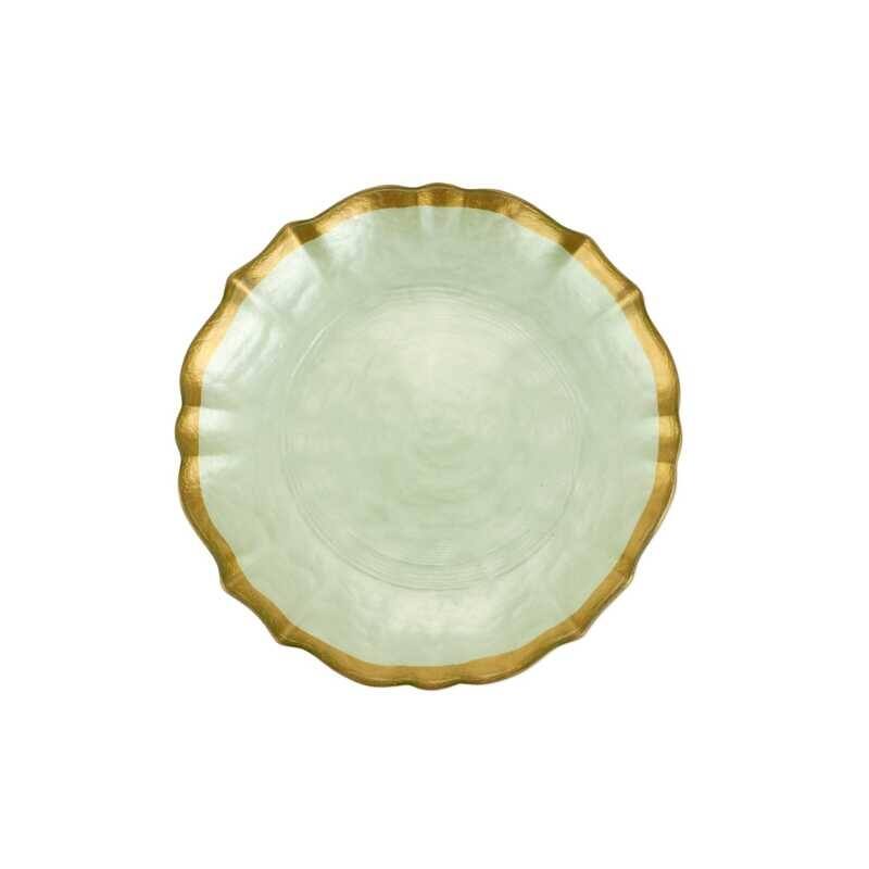 viva by VIETRI Baroque Glass White Cocktail Plate