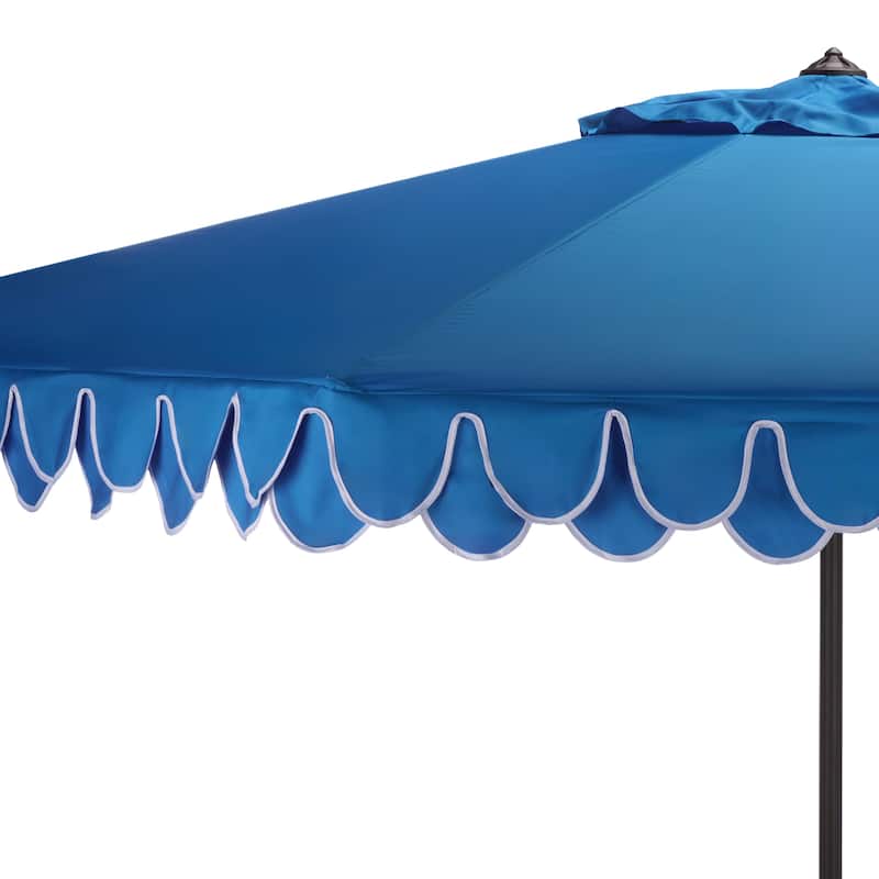 SAFAVIEH Outdoor Vilborg Valance 11Ft Round Umbrella