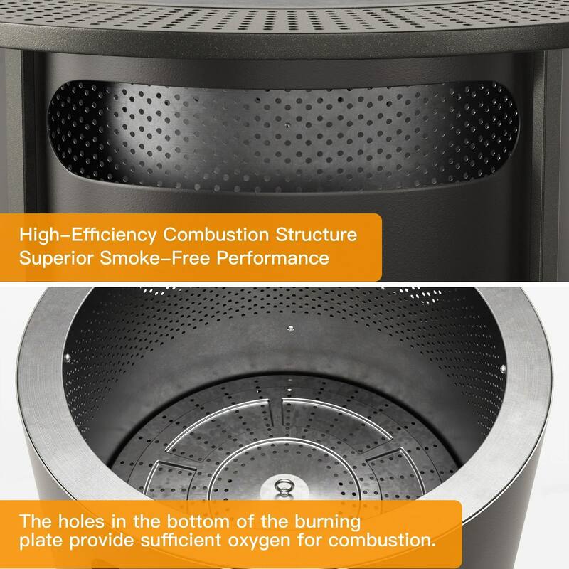 Kullavik 7-piece Adirondack Chair and Smokeless Fire Pit Table Set