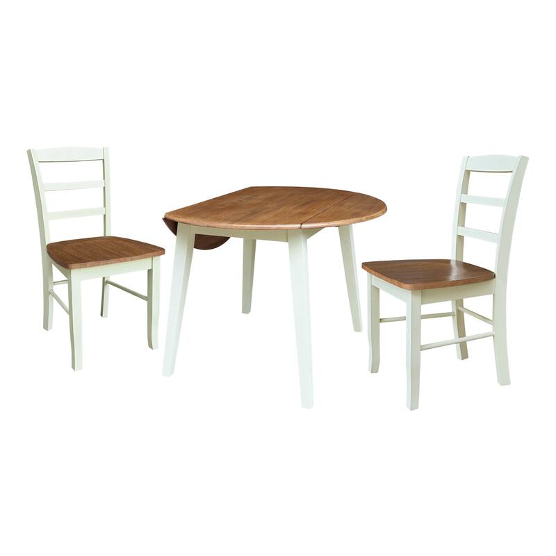42" Round Dual Drop Leaf Dining Table with Chairs