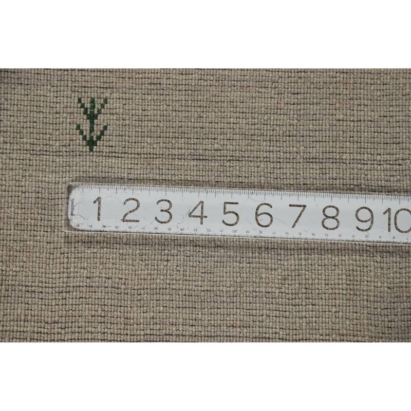 Beige Tribal Gabbeh Indian Area Rug Handmade Wool Carpet - 5'4" x 7'8"