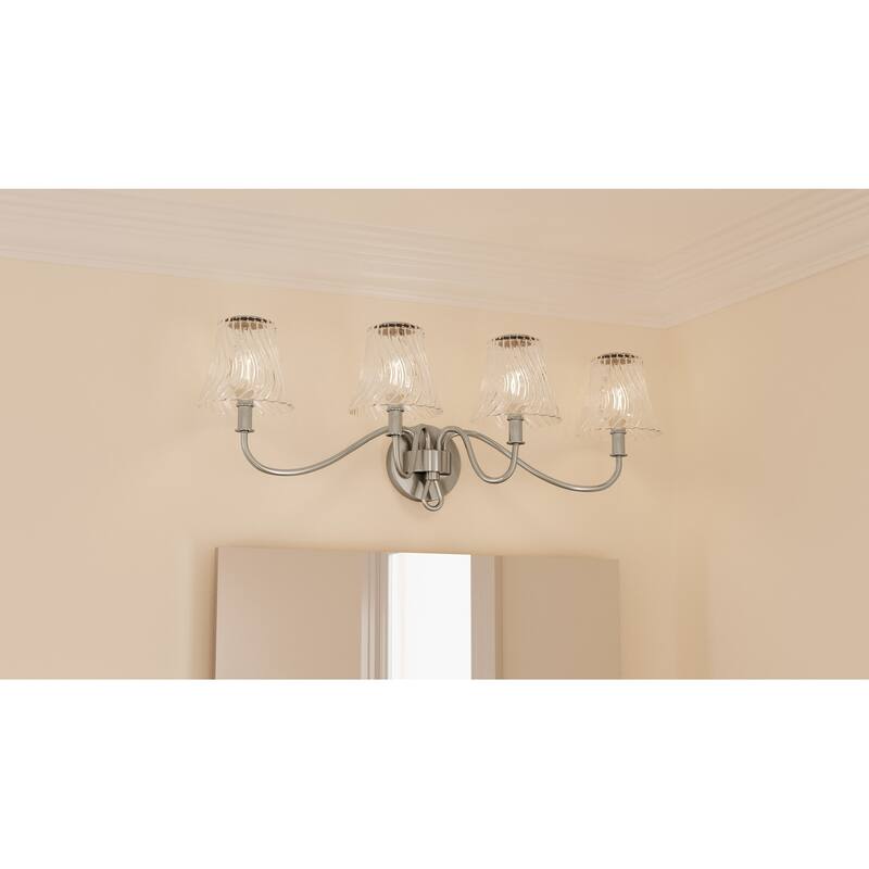 McKinney 4-Light Brushed Nickel Bath Light
