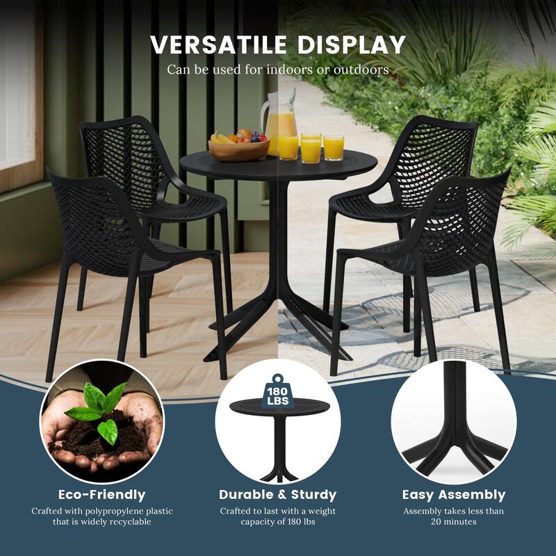 Frond and Form 31.5" Outdoor Round Dining Table