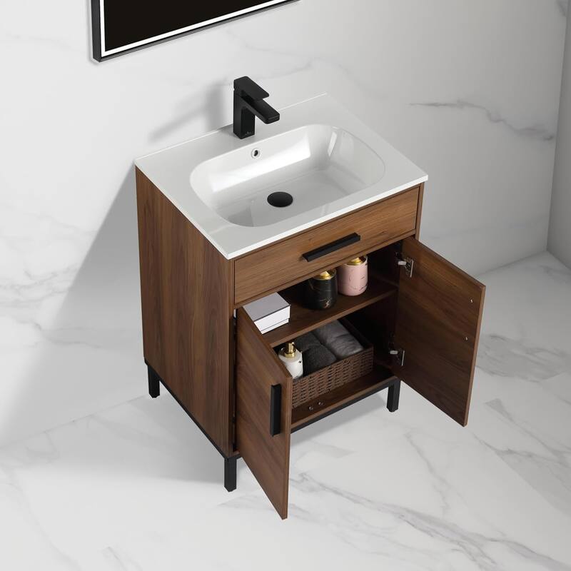 Blossom 24-Inch Freestanding Bathroom Vanity with SMC Sink