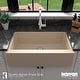 preview thumbnail 13 of 65, Karran Farmhouse/Apron-Front Quartz Single Bowl Kitchen Sink Kit