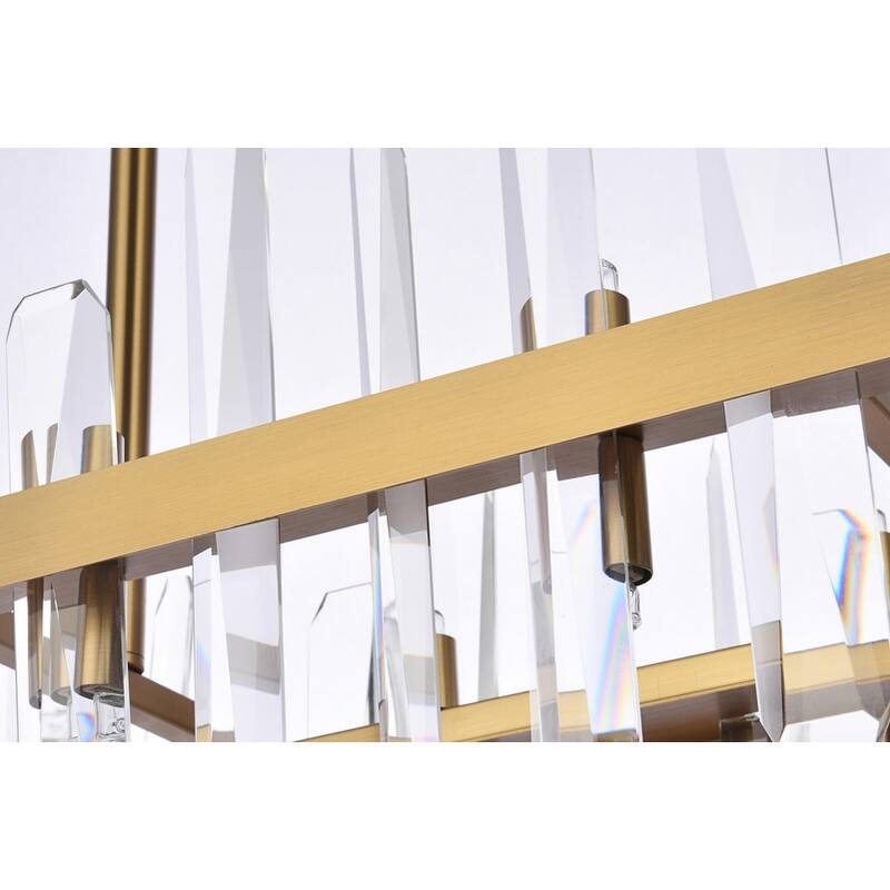 Indigo Home 36 inch crystal rectangle chandelier
