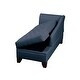 preview thumbnail 7 of 13, Polyfiber Chaise Loung With Tufted Seat and Storage