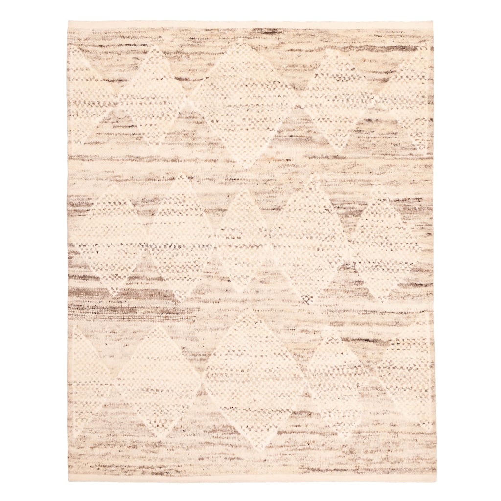 ECARPETGALLERY Hand-knotted Looma Cream, Taupe Wool Rug - 8'3 x 10'3