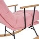 preview thumbnail 8 of 15, VECELO Rocking Chair Nursery Teddy Fabric Modern Upholstered Glider Rocker with High Backrest for Living Room & Bedroom
