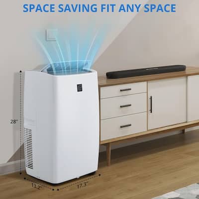 14000 BTU Portable Air Conditioner - 3-In-1 Cool/Fan/Dry, Low Noise, Cools Up to 750 Sq. Ft