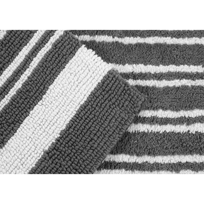 Chesapeake Delran Cotton Tufted Reversible Bath Rug - 24"X40"