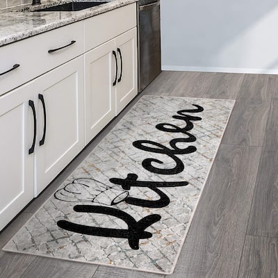 SussexHome Non-skid Ultra-thin Blended Cotton Runner Rug - 20" x 59"