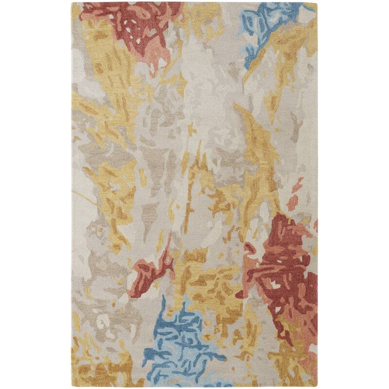 Xuboz Abstract Stain Resistant Area Rug By HomeRoots - 4' x 6'
